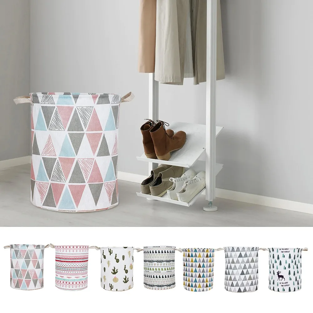 

Dirty Laundry Basket Folding Large Capacity Clothing Storage Bucket Children Toy Box Basket Home Waterproof Organizer Handles