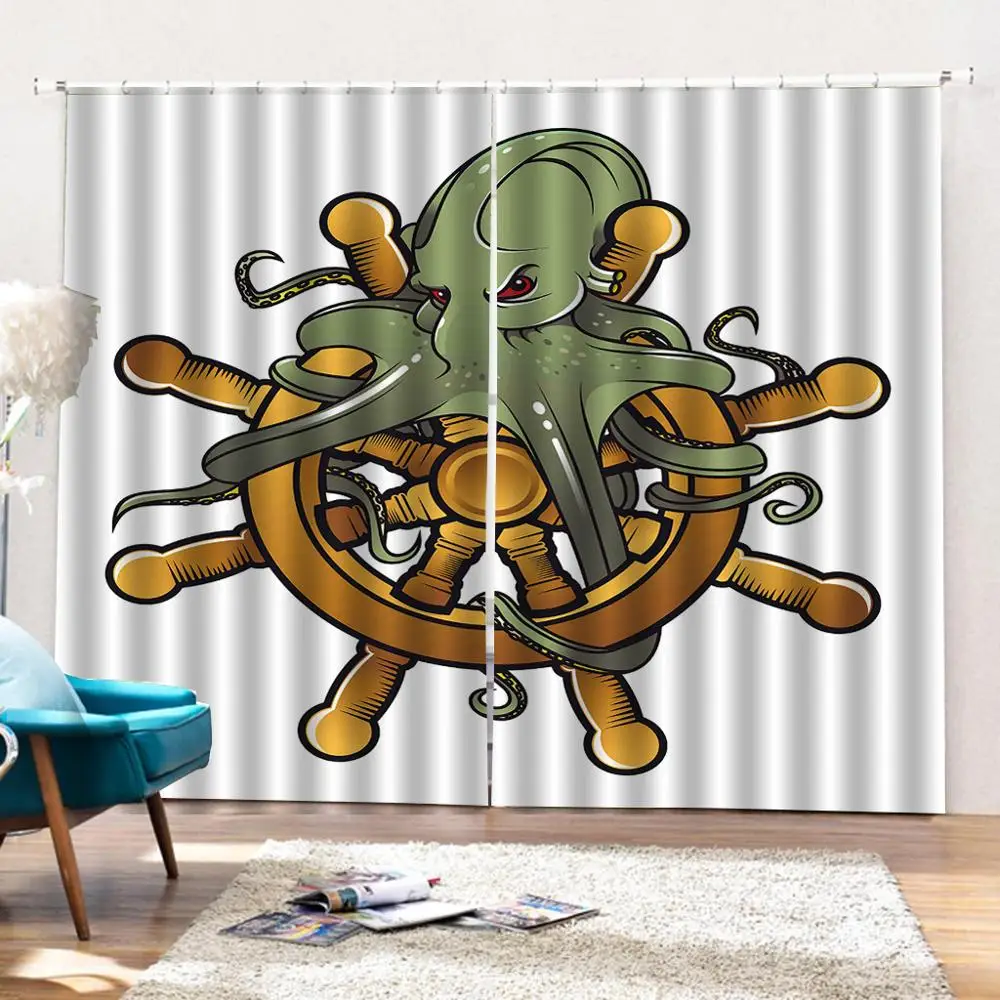 Индивидуальный индивидуальный креативный Осьминог осьминога занавес