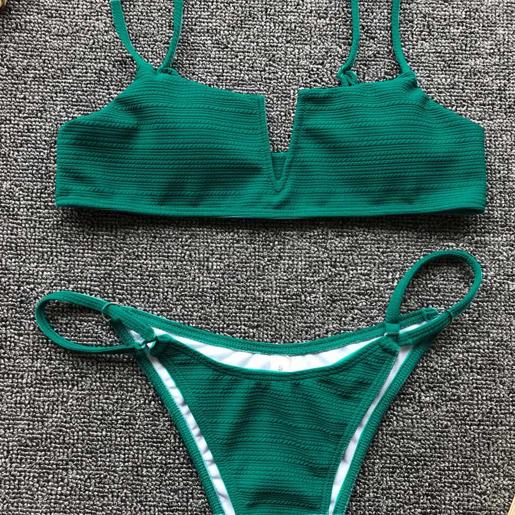 Женский купальник бикини пляжная одежда высокая талия сексуальный черный на