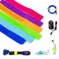 50pcs nylon cable winder wire organizer management wrapped cord line magic strap tie