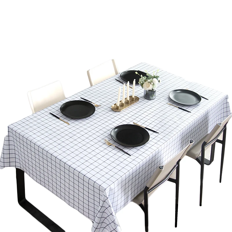 

Tablecloth Waterproof, Anti-scald, Oil-proof, Disposable Nordic Desk Mat Tablecloth pvc coffee table Fabric