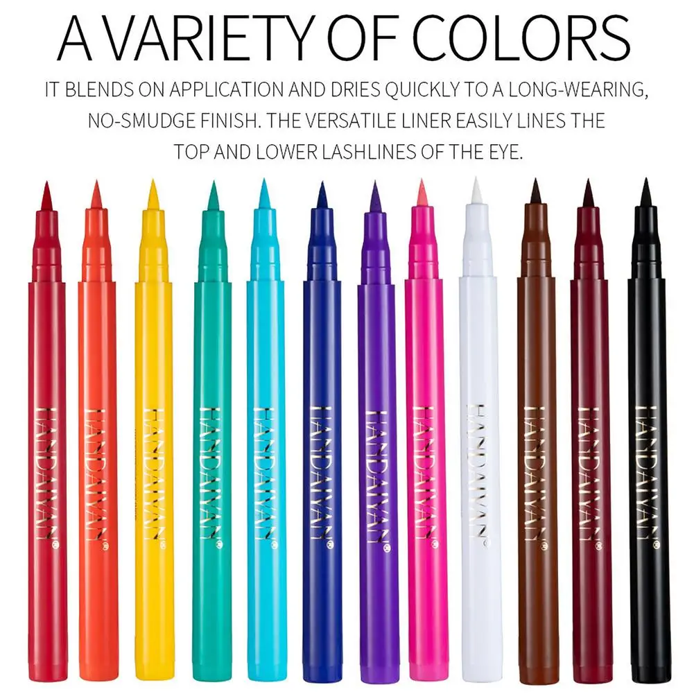 

Подводка для глаз быстросохнущая водостойкая, 12 цветов