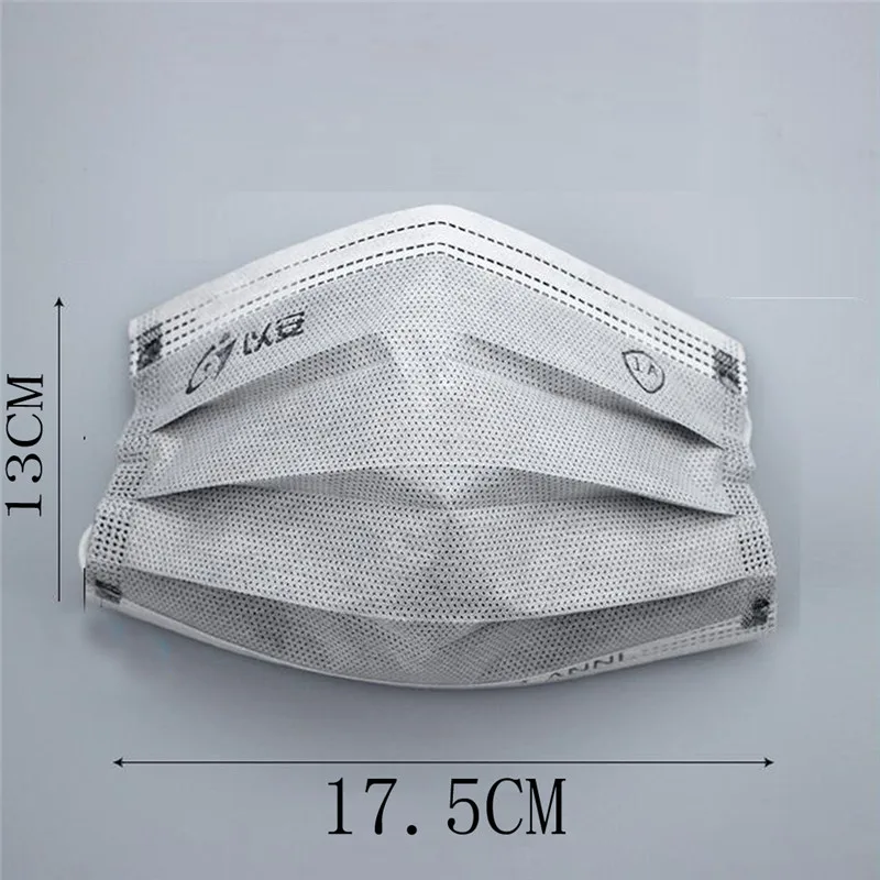 

100pcs Nonwove 3/4 Layer Ply Filter Mouth Cap Ear Loop Unisex Activated Bamboo Safe Protective Mascarillas Disposable Face Masks