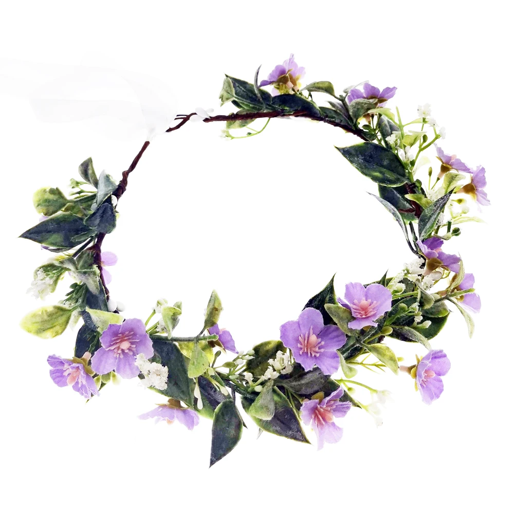 

12 pcs Ldyllic Flowers Crowns Festival Headpiece Women Hair Accessories Headdress Crown Floral Garland Wedding Floral Headwear