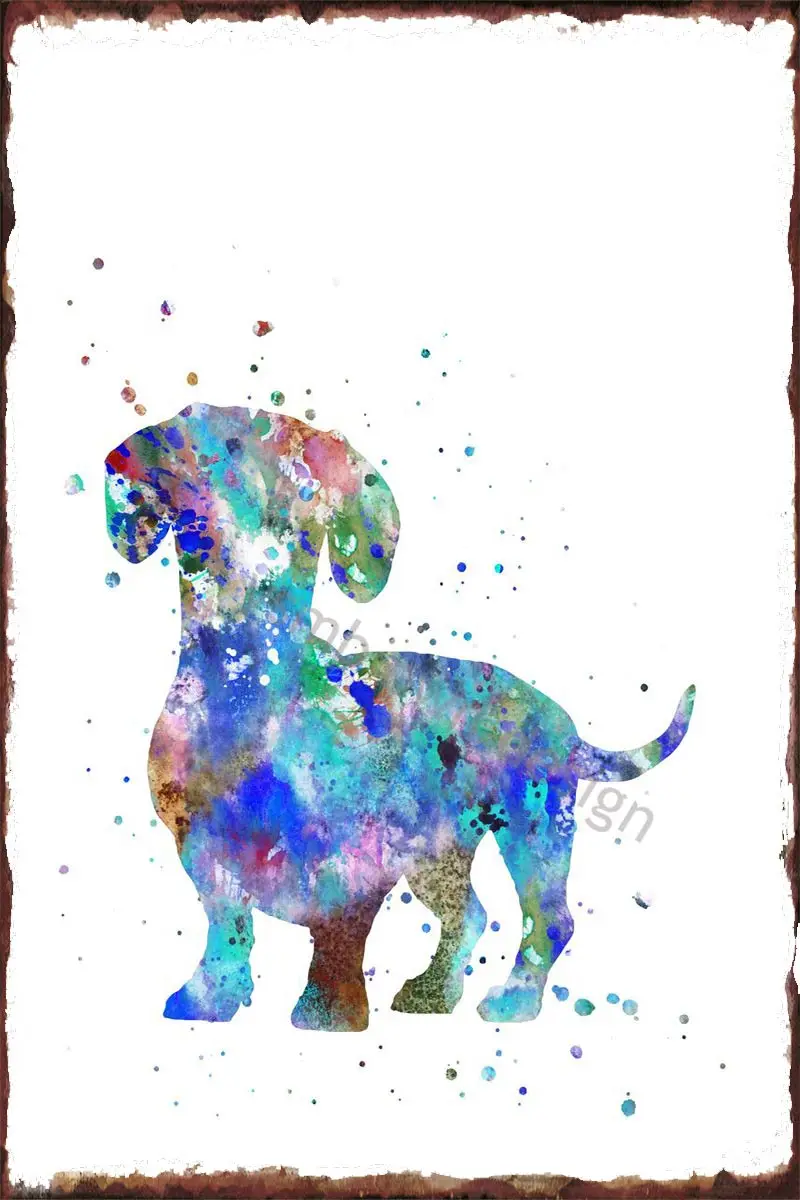 

Металлический жестяной знак такса, жестяные таблички, Настенный декор, украшение для комнаты, ретро, винтажное украшение для дома, клуба, му...