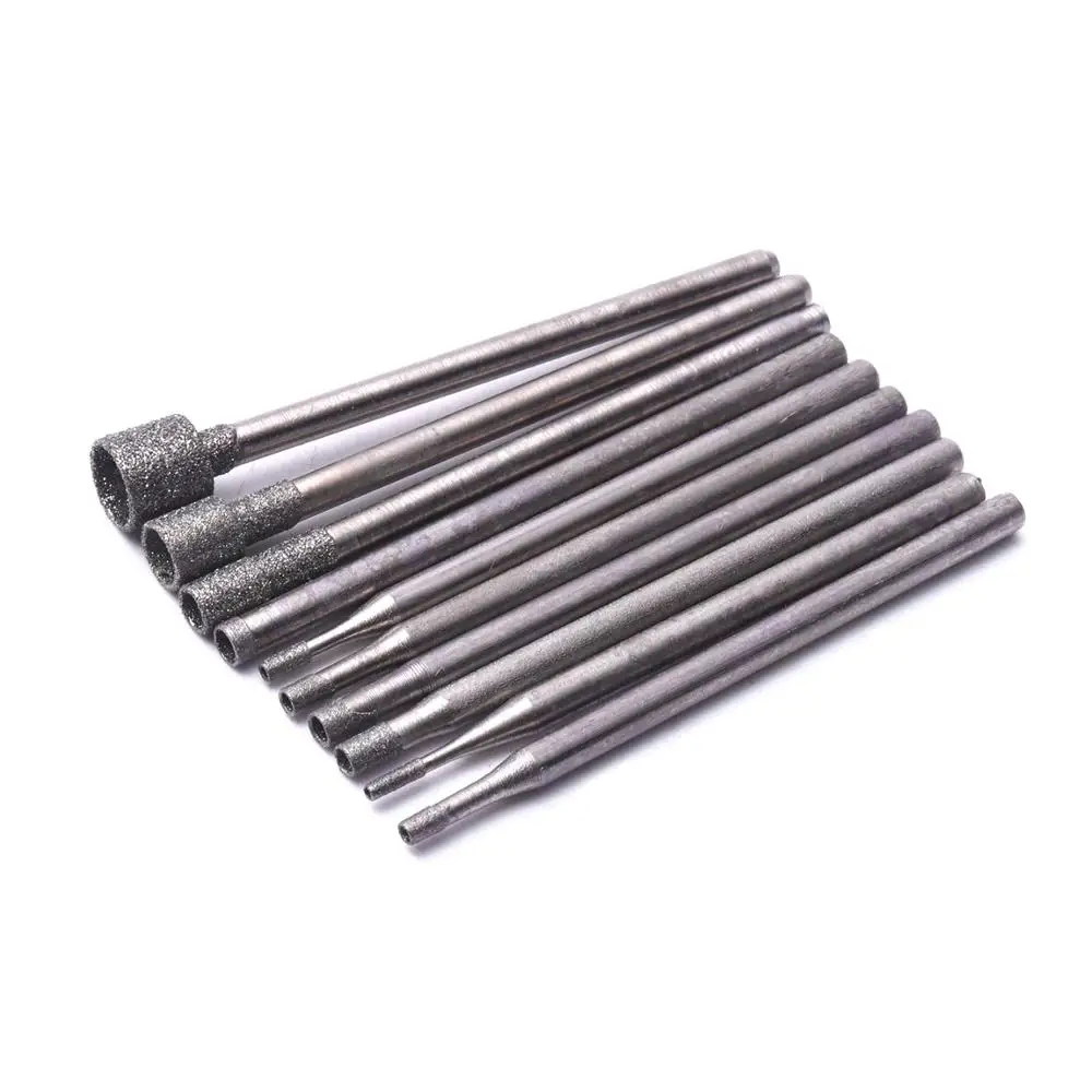 40/50/60/80 шт Аксессуары Dremel 2 35 мм хвостовик цилиндра Алмазные Заусенцы точка