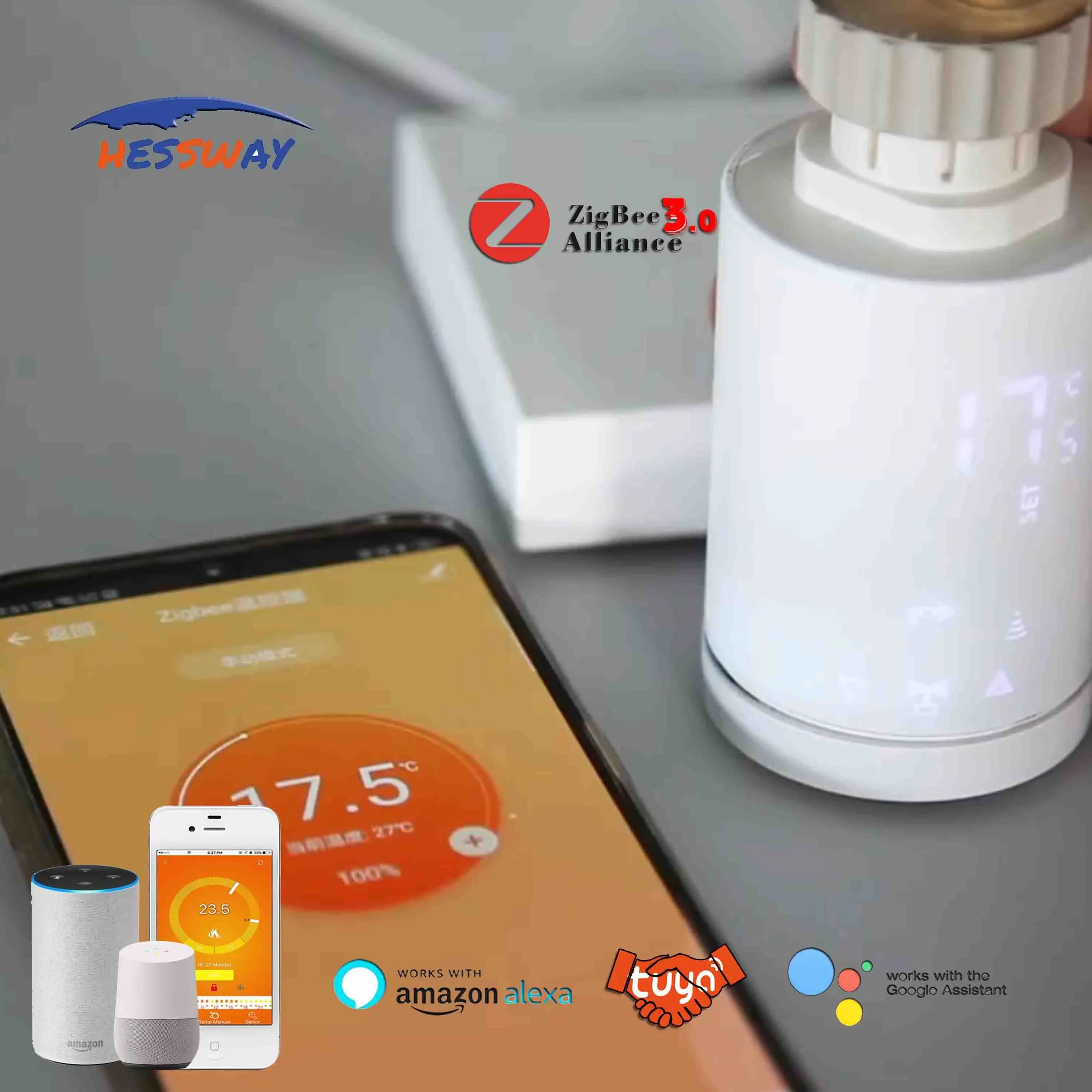 Беспроводной термостат для подогрева пола TUYA zigbee hub радиатор смартфона стандарт