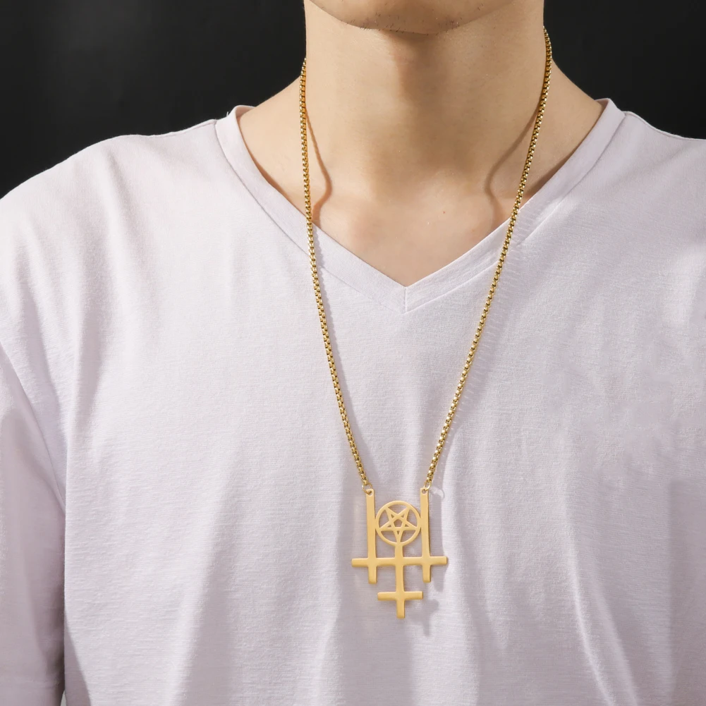 My Shape Ожерелье с подвеской в виде тройной искусственности для мужчин