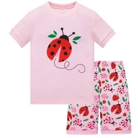 2021 summer children cartoon pyjamas clothing sets girls short sleeve topspants suit baby kids pajamas set for 2 7t