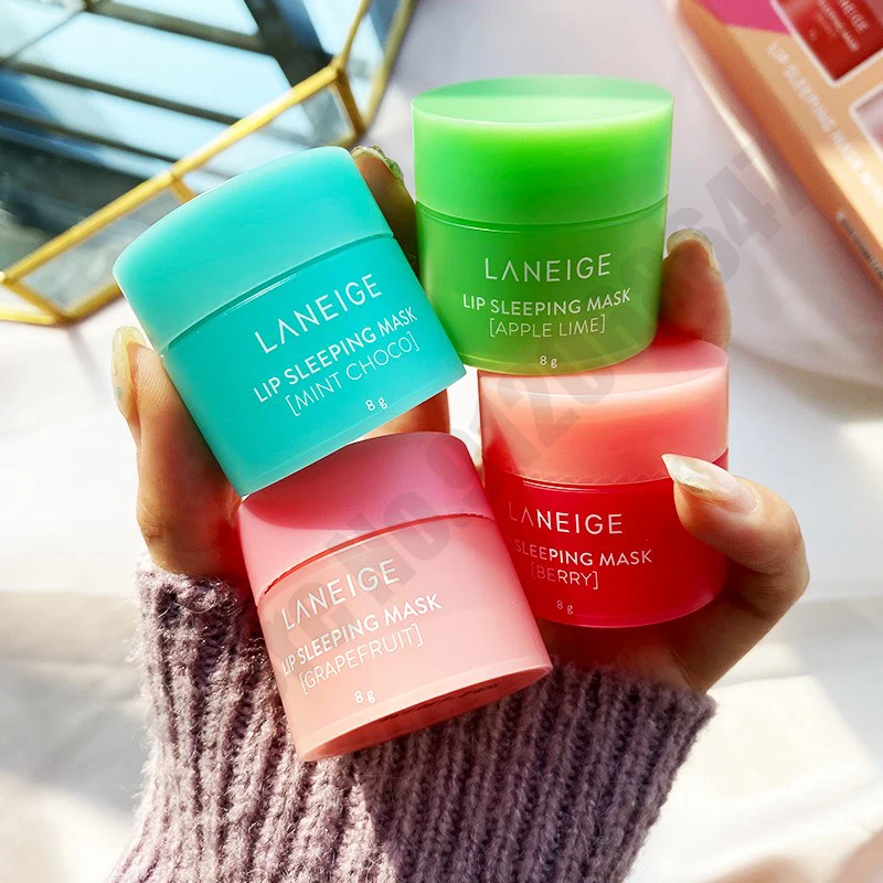 Корейская маска для губ Laneige сна увлажняющий бальзам ночного отбеливание розовых