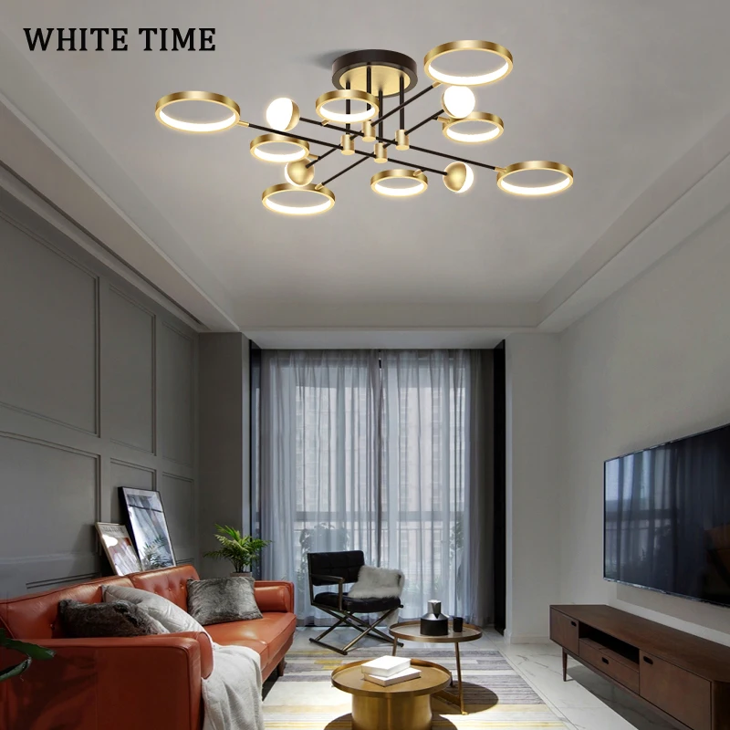 

Nordic Design Led Chandelier For Living room Dining room Bedroom Modern Indoor Ceiling Chandelier Metal&Acrylic Lamp Fixtures
