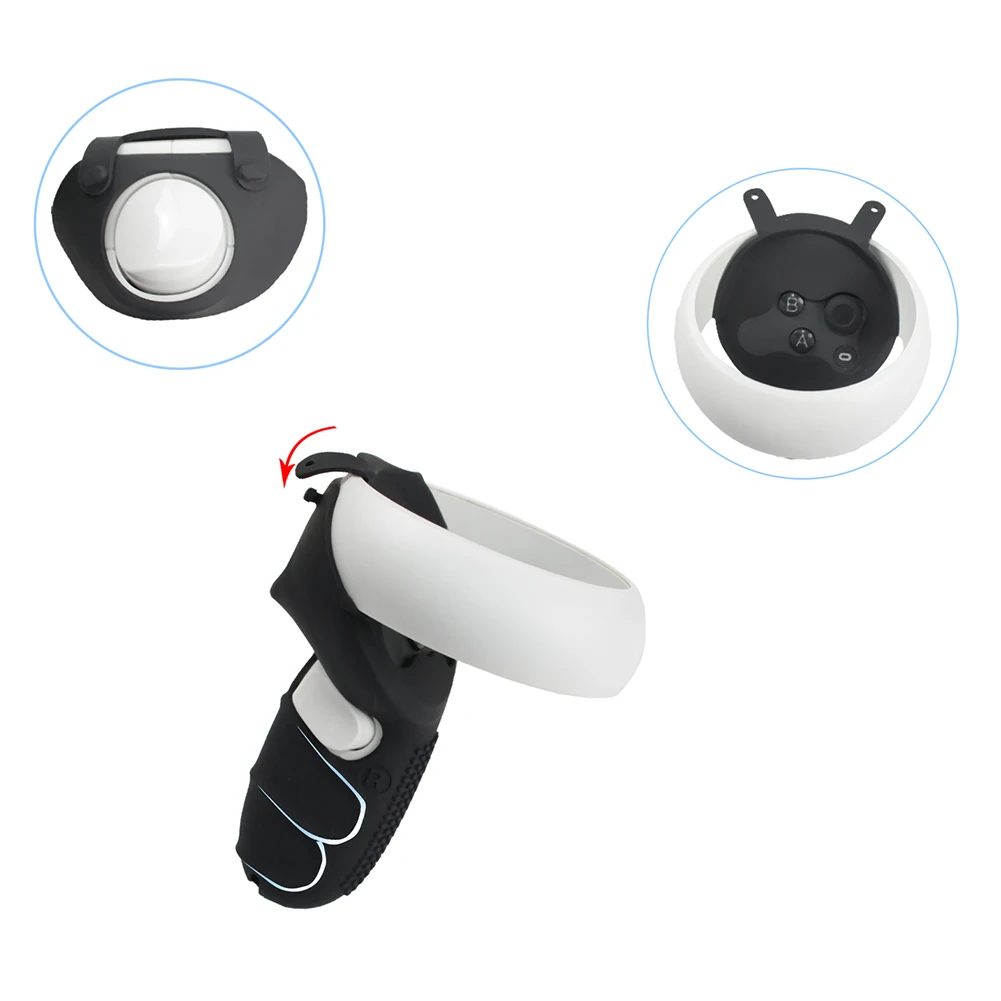 

VR Protective Cover Kit Eye Pad Controller Covers Grips for Oculus Quest 2