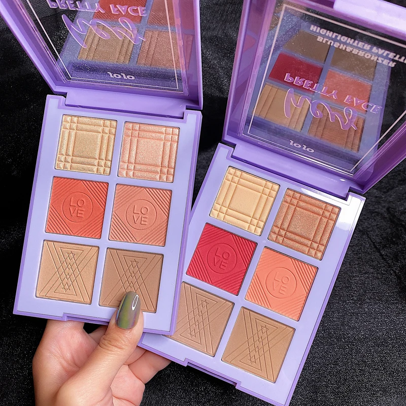 

Makeup Highlighter Bronzer Palette Face Blush Cheek Blusher Bright Shimmer Contour Powder Highlight Nose Hair Shadow Cosmetic