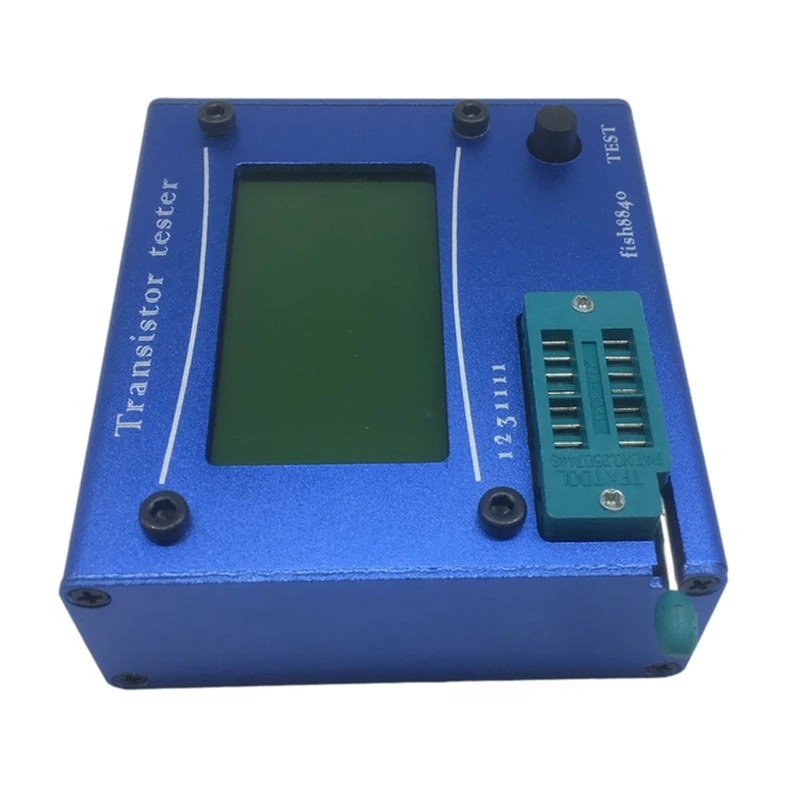 

LCR-T4 Transistor Tester ESR Meter Mega 328 Transistor Tester with Blue Case