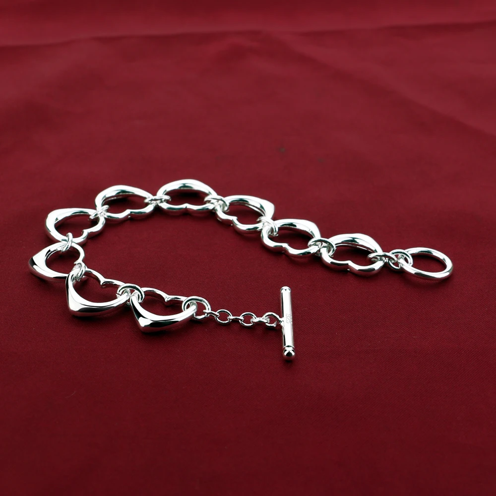 Новые модные 925 Серебряный браслет женский серебро орнамент плавления и