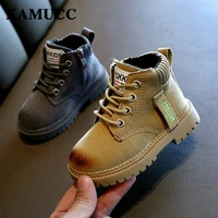 kamucc fashion childrens boots girls boys plush martin boots casual cool ankle shoes kids fashion sneakers baby snow boots