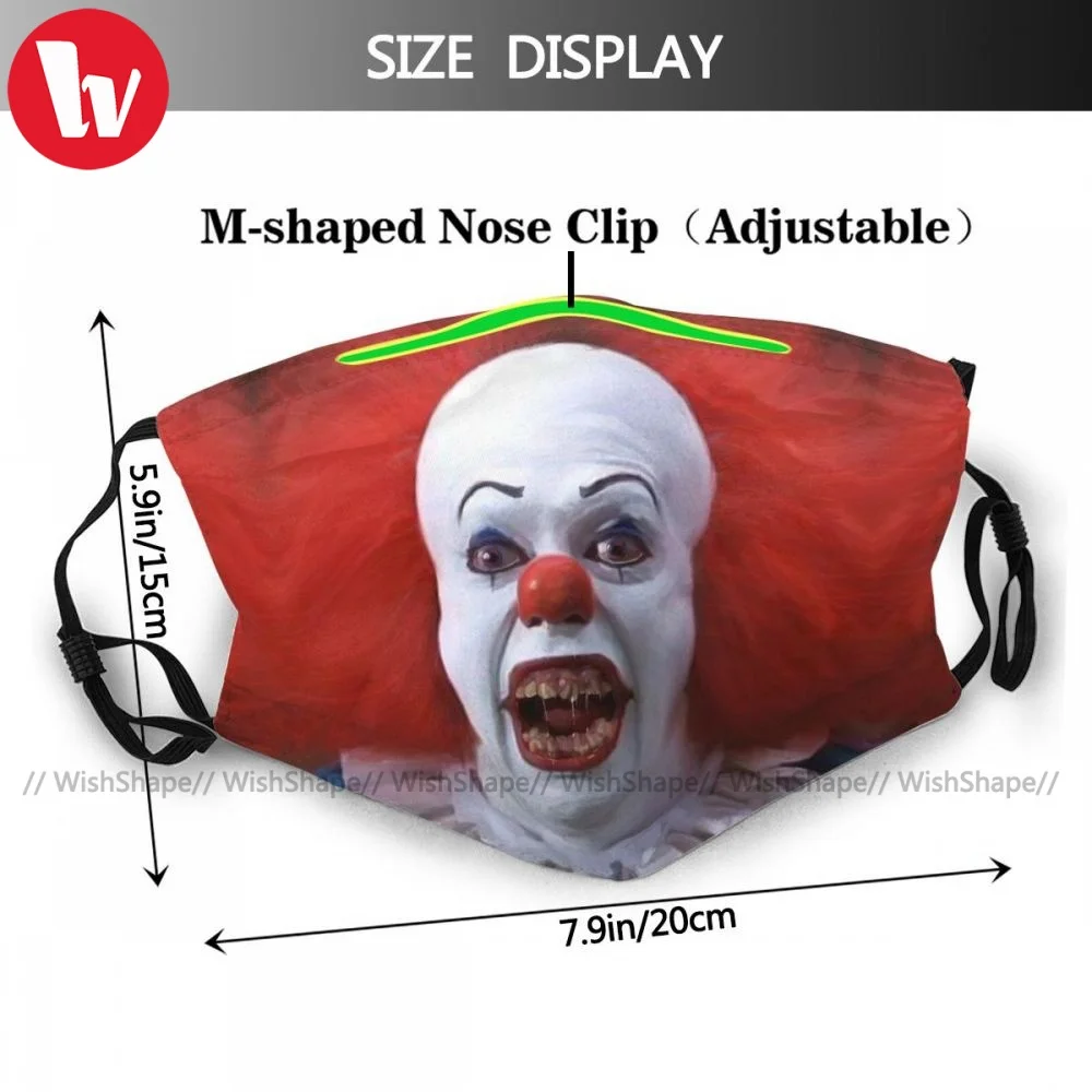 Унисекс модная ужасная маска для лица клоуна Защитная Очаровательная Тканевая с