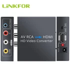 Переходник LiNKFOR AVHDMI с AV-кабелем 1080P RCA, композитный CVBS адаптер, поддержка PALNTSC преобразователь