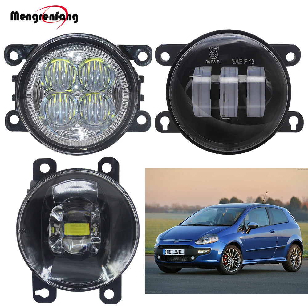 

Car LED Lens Fog Light Accessories For Fiat Punto Evo 2009 2010 2011 2012 Front Bumper Fog Lamp Daytime Running Light DRL 12V