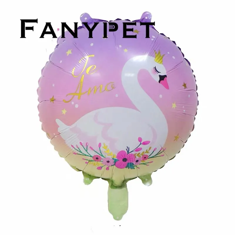 

50pcs 18inch Flamingo Swan Foil Balloon Hawaiian Tropical Luau Party Supplies Te Amo love Summer Theme Party Birthday Balloons