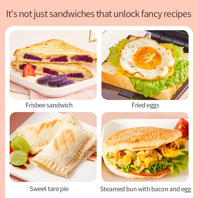 

Deerma Breakfast Machine Bread Machine Small Household Heating Toast Press Baking Machine Waffle Machine Light Food Machine