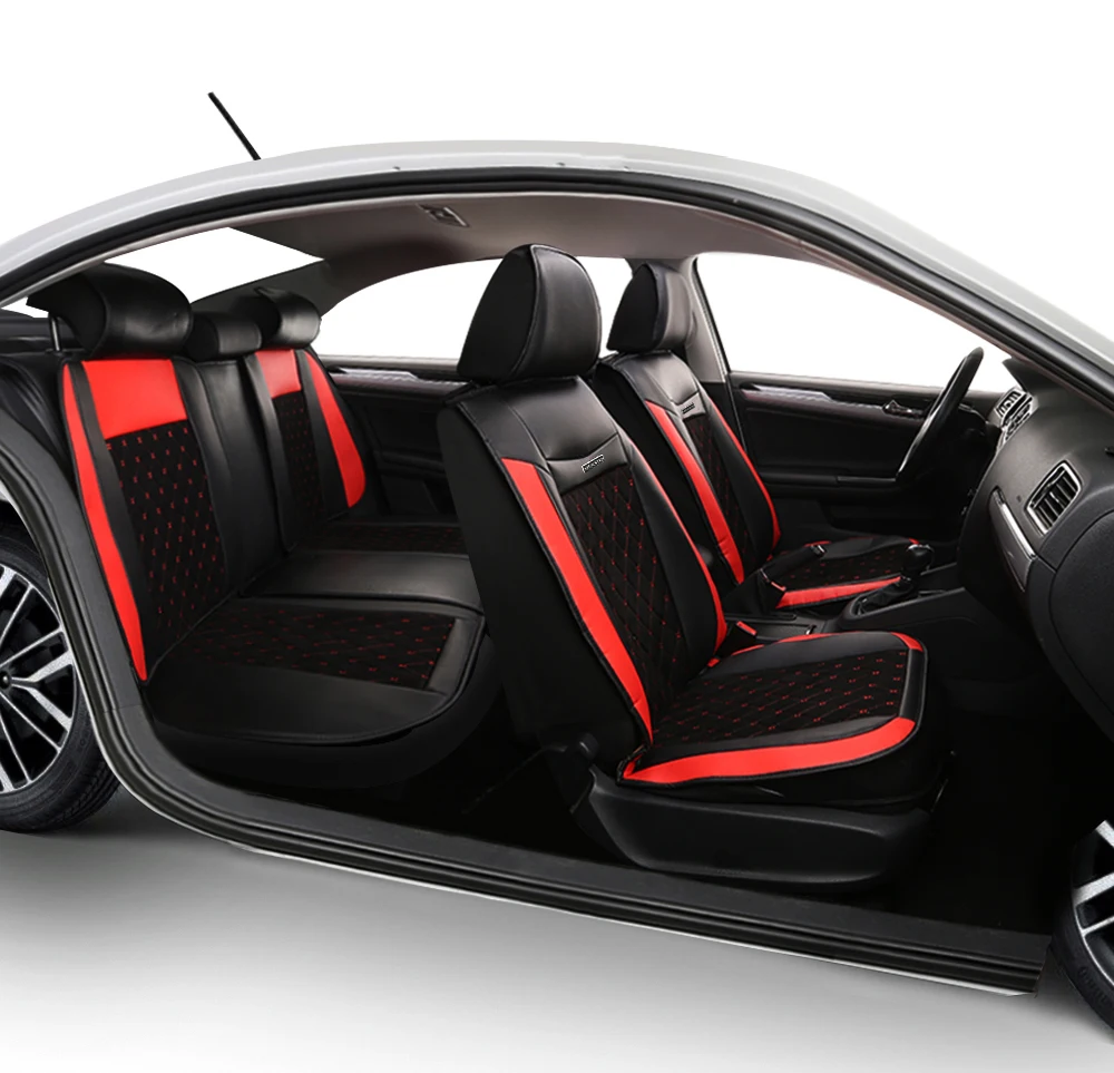 

PU leather universal car seat cover artificial suede diamond pattern FIt for most cars high-end luxury car interiors