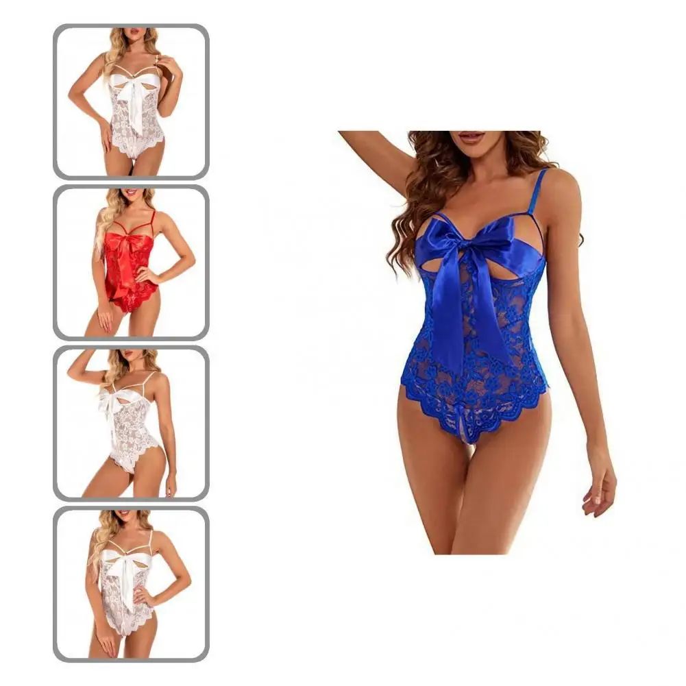 

Comfortable to Wear 4 Colors One Piece Underwear Temptation Open Pajama for Household