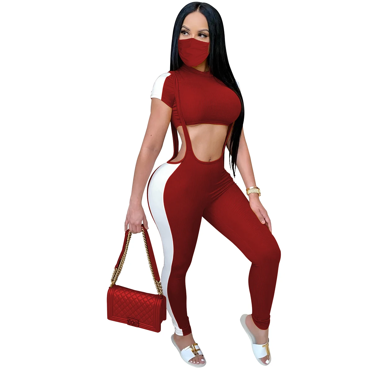 

2 Pcs Set Summer Clothes Short Sleeve Crop Tops Suspender Pants Sets Women Matching Sets Plus Size Outfits Ladies Tracksuits