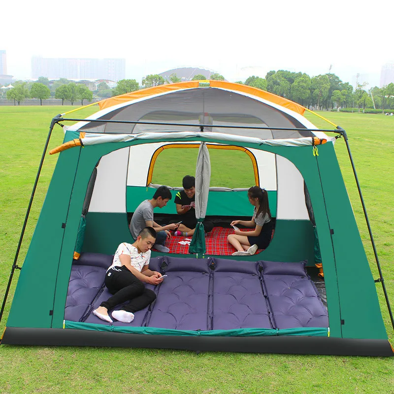 Online Im Freien Zelt Wasserdicht Carpas De Camping Zelte Dual Schicht Ultraleicht 8 Person Strand Zelt Wandern Reise Zelt Barraca Acampamento