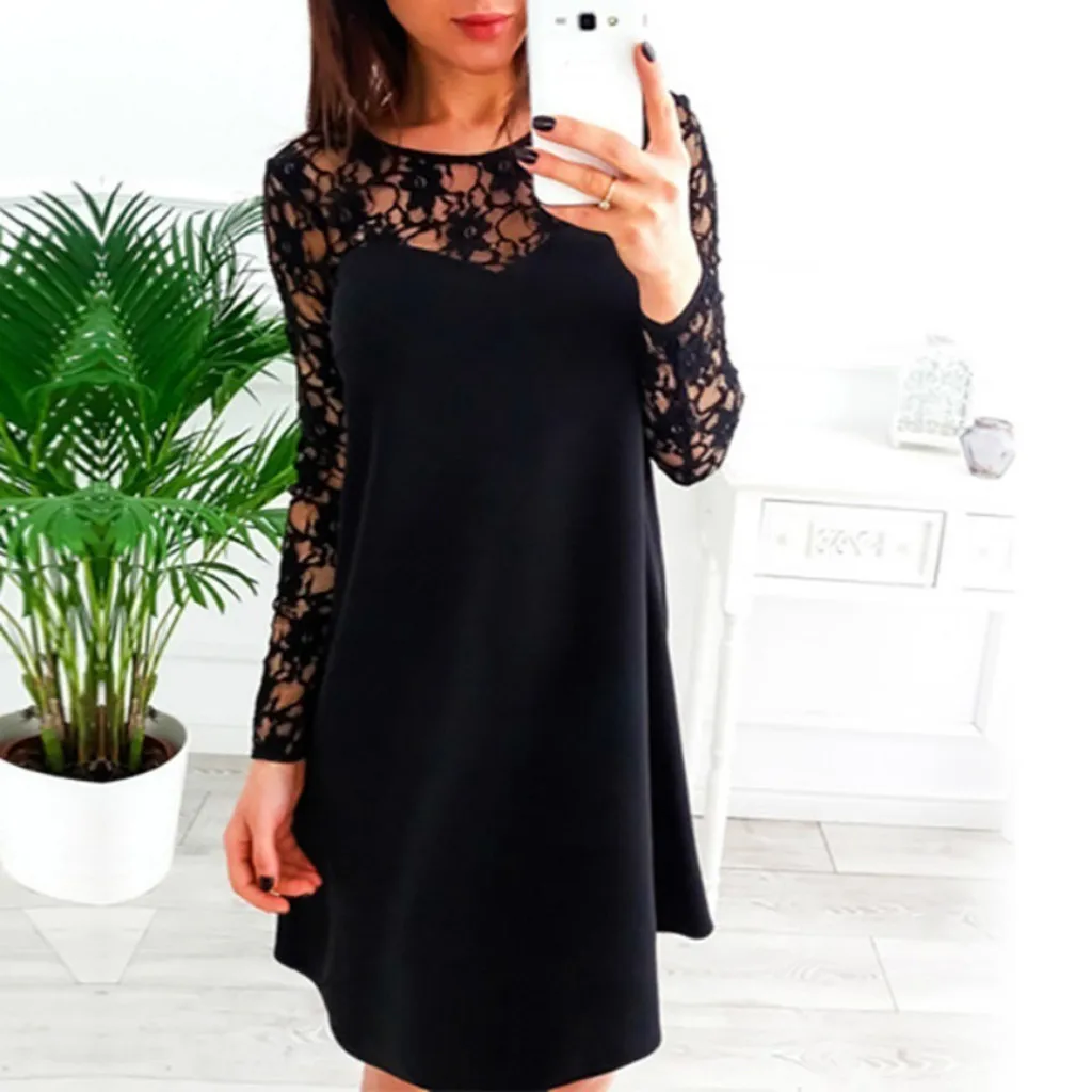 Винтажное кружевное лоскутное платье 2019 женское праздвечерние чное трапеция