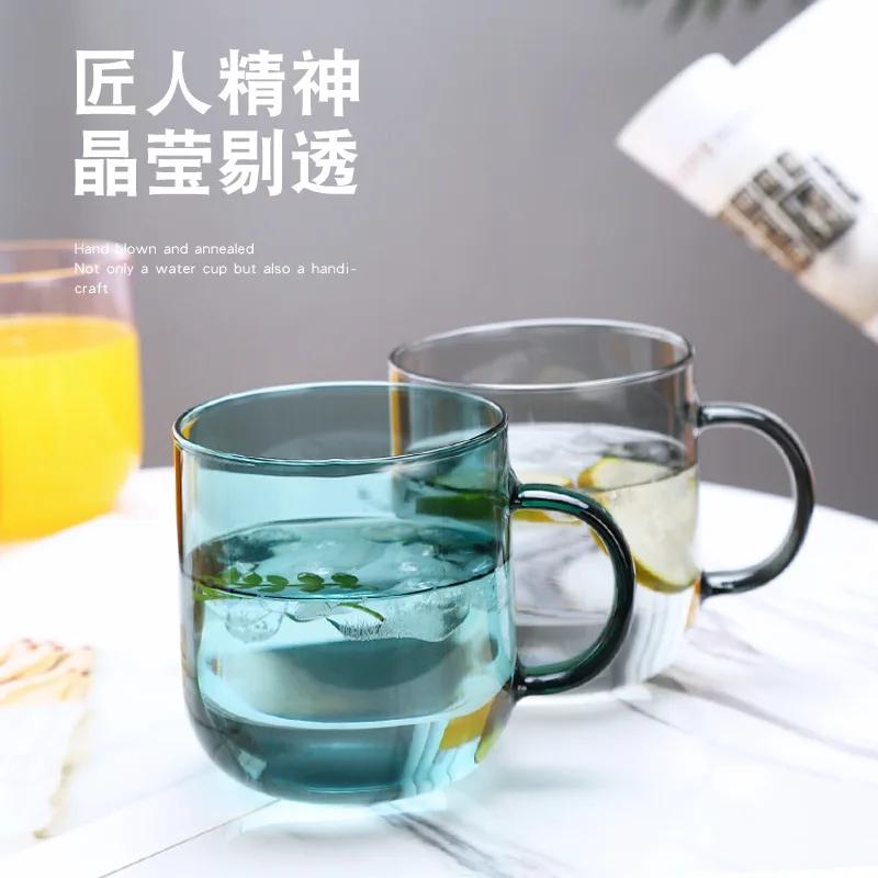 Термостойкий цветной стакан для кофе с ручкой повседневные принадлежности и