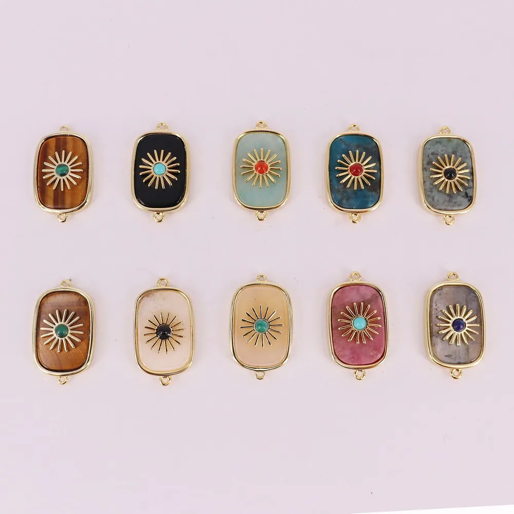 Высококачественный соединитель для ожерелья из драгоценных камней 16*27 мм