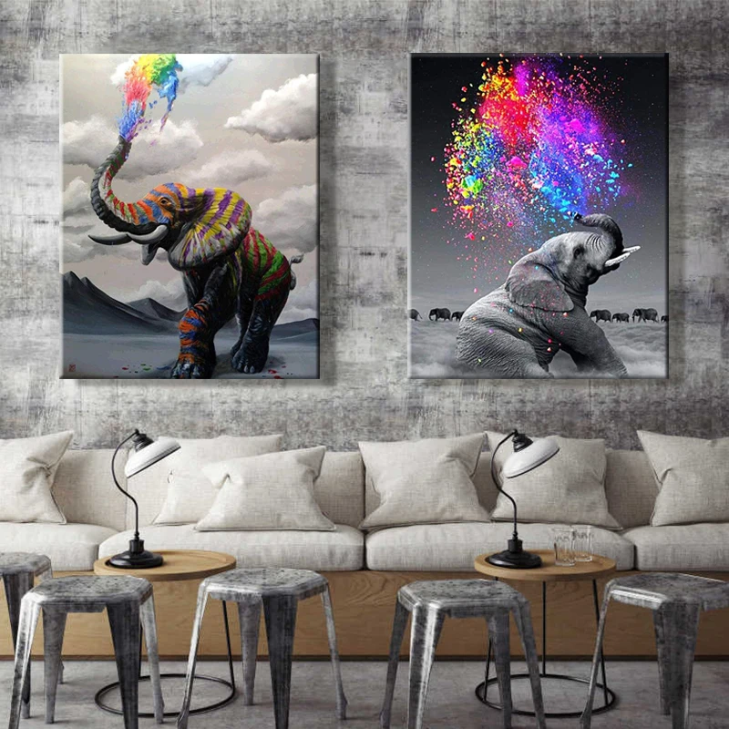 Слон животное DIYPainting по номерам реалистичное художественное полотно живопись на