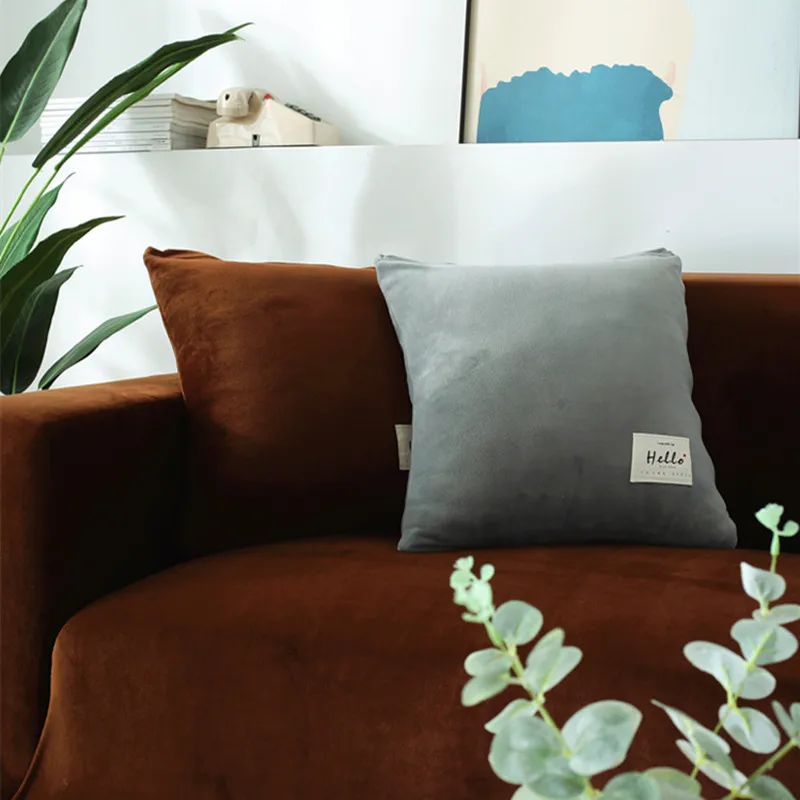 Бархатный плюшевый чехол для дивана плотный 1/2/3/4 местного растягивающийся