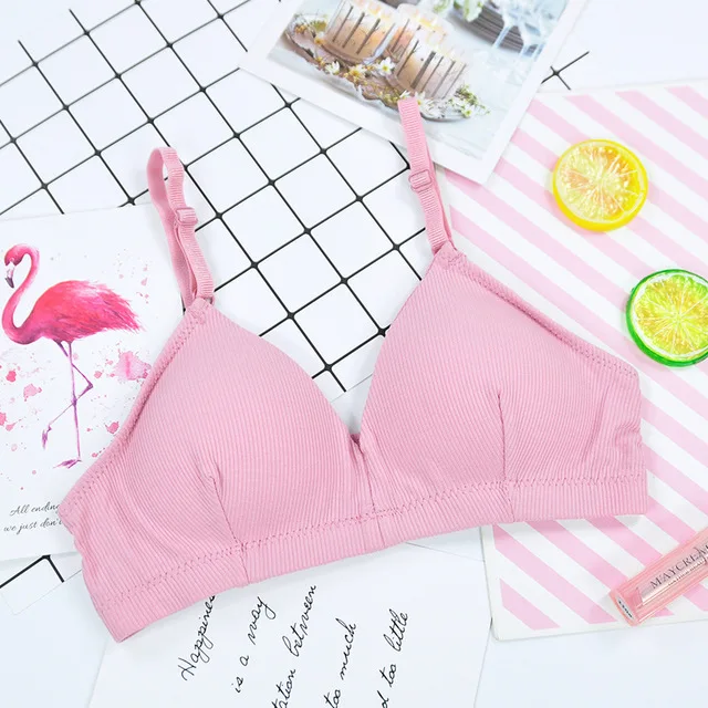 

Ladies Beauty Back Bra Deep U Push Up Bra French Style Triangle Bra Candy Color Bra One-piece Seamless Steel Ring Underwear