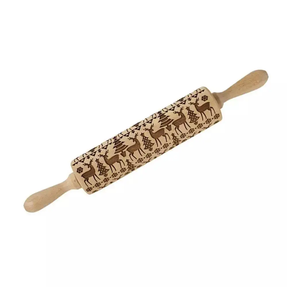 Рождественская скалка для лазерного тиснения в виде снежинки печенья теста