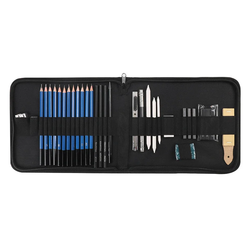 33 шт. профессиональный набор набросок рисунок сумка карандашей с графитовым