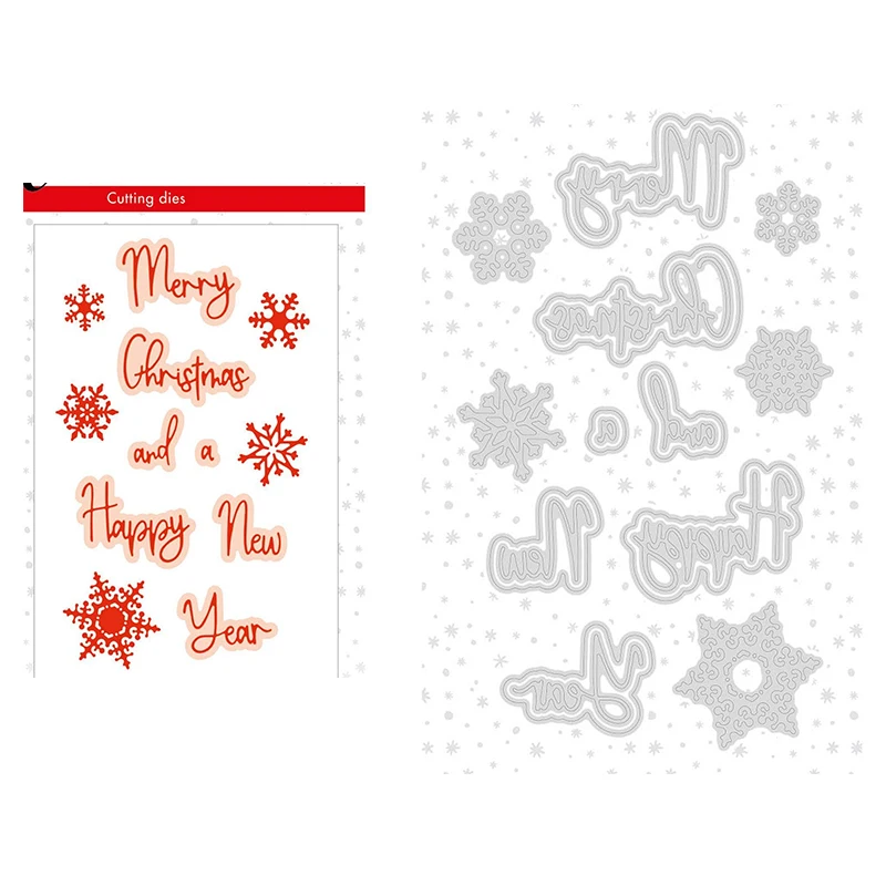 

Happy Christmas Metal Cutting Dies Scrapbooking For Card Making Metal Craft Dies Alphabet Die Cuts Embossing New Ariival