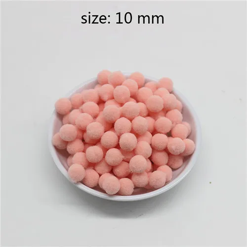 No 03 beige 1600 шт 10 мм помпоны меховой плюшевый шар для рукоделия DIY ювелирных изделий для дома, свадьбы, украшения одежды, праздничные принадлежности для мероприятий - Цвет: No 03 beige
