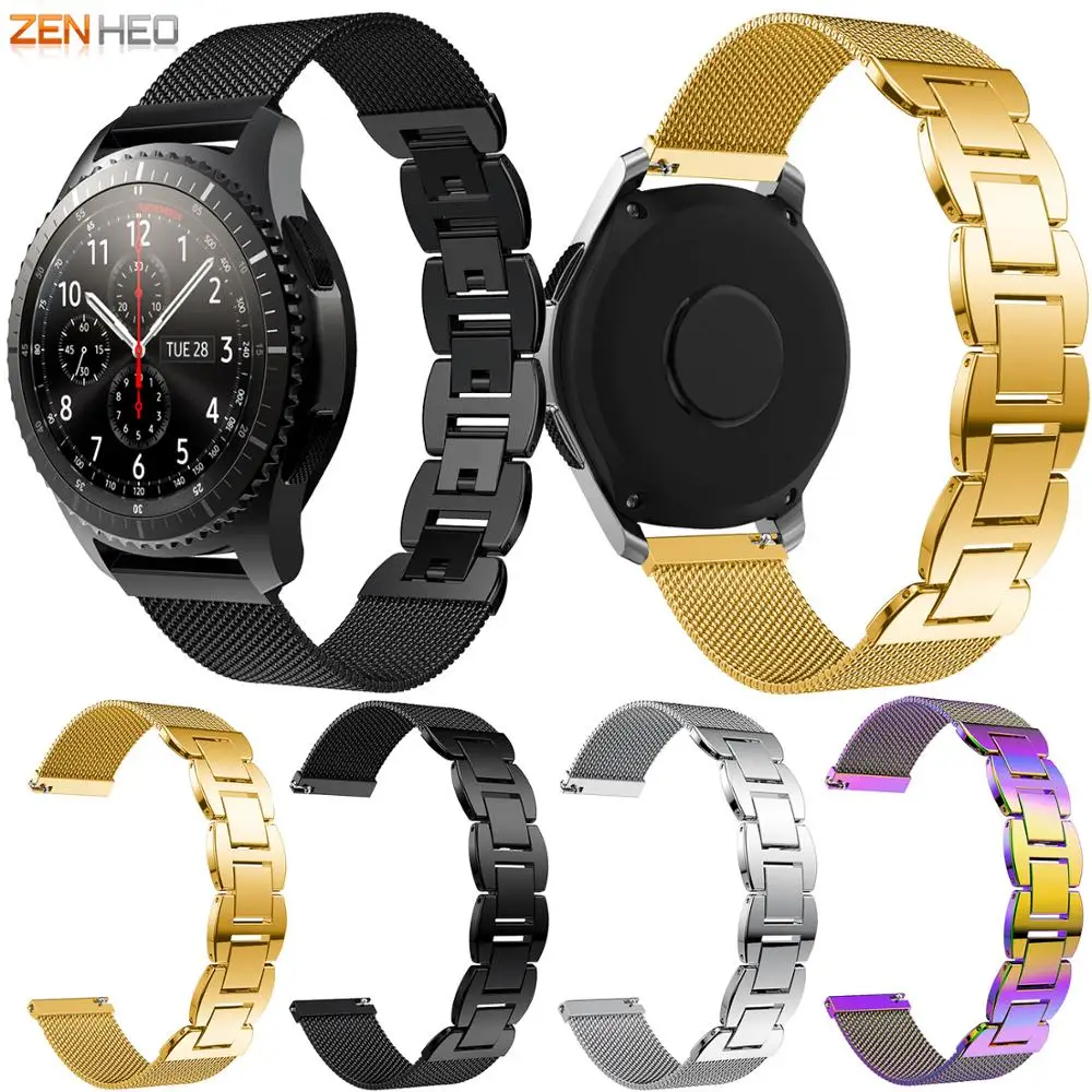 

22mm Stainless Steel Band Strap Samsung Galaxy Watch 46mm Replacement Watchband for Samsung Gear S3 Classic/Frontier Watch Band