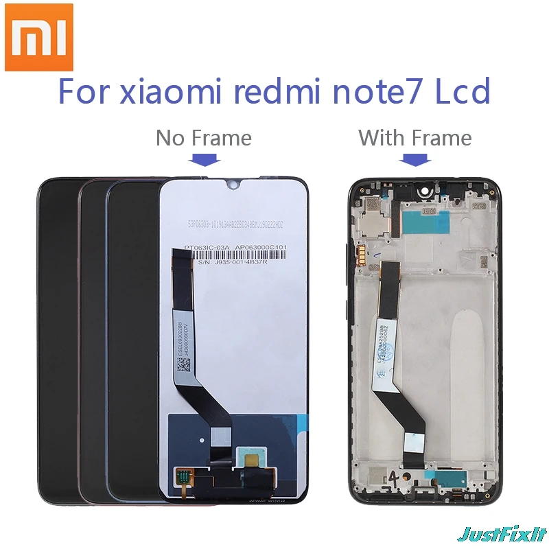 Для Xiaomi Redmi Note 7 ЖК дисплей с рамкой сенсорный экран дигитайзер Note7 запасные