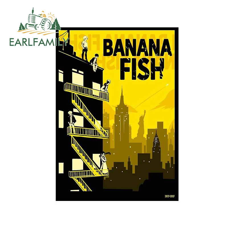 

EARLFAMILY 13 см x 9,4 см для Банановая рыба забавные виниловые наклейки на машину Материал Наклейка Автомобильные аксессуары, устойчивая к царапин...
