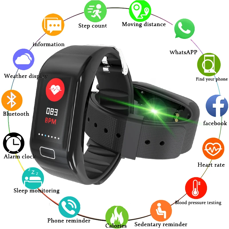 LIGE спортивный умный браслет для мужчин и женщин Bluetooth часы пульсометр кровяное