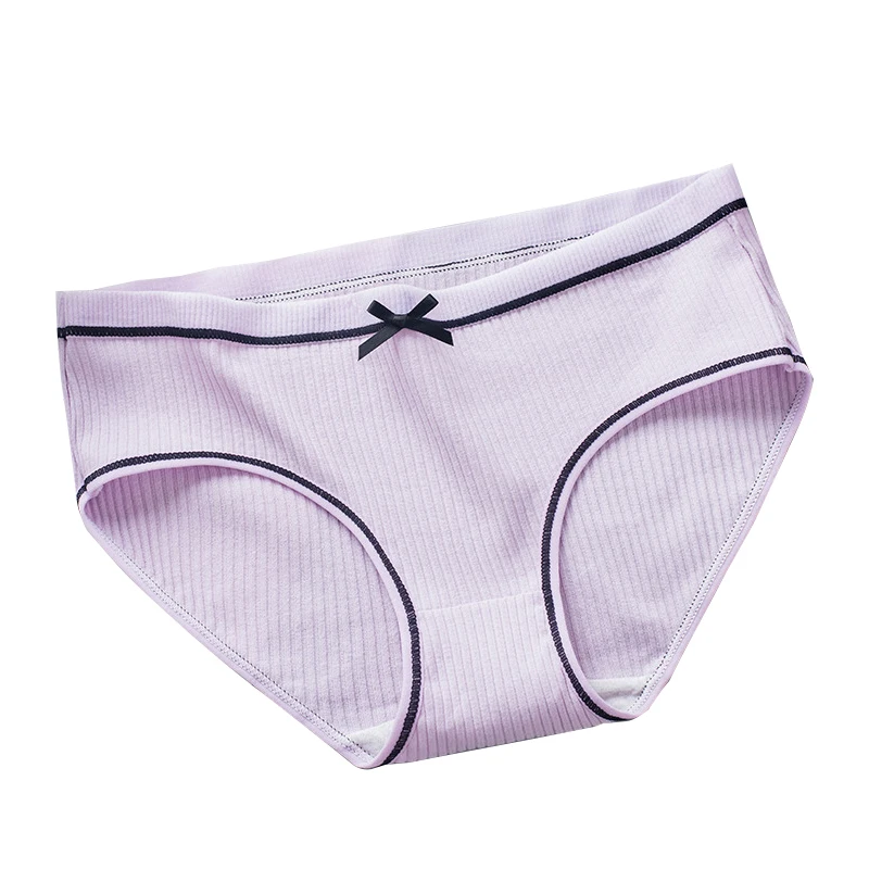 Sexy Women's Panties Female Underwear Cotton Mid-rise Underpants Solid Color Ladies Briefs 11 Pcs/lot Cute student lingerie