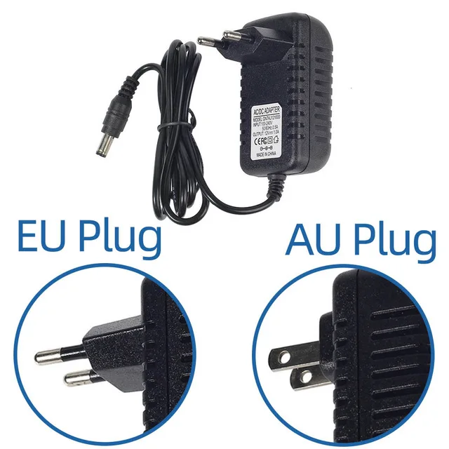 12V 1A Power adapter 5 м Светодиодная лента 12 В Водонепроницаемая RGB Светодиодная лента светильник 2835SMD гибкая светодиодная лента лампа для ТВ фоновый светильник ing украшение дома - Испускаемый цвет: 12V 1A Power adapter