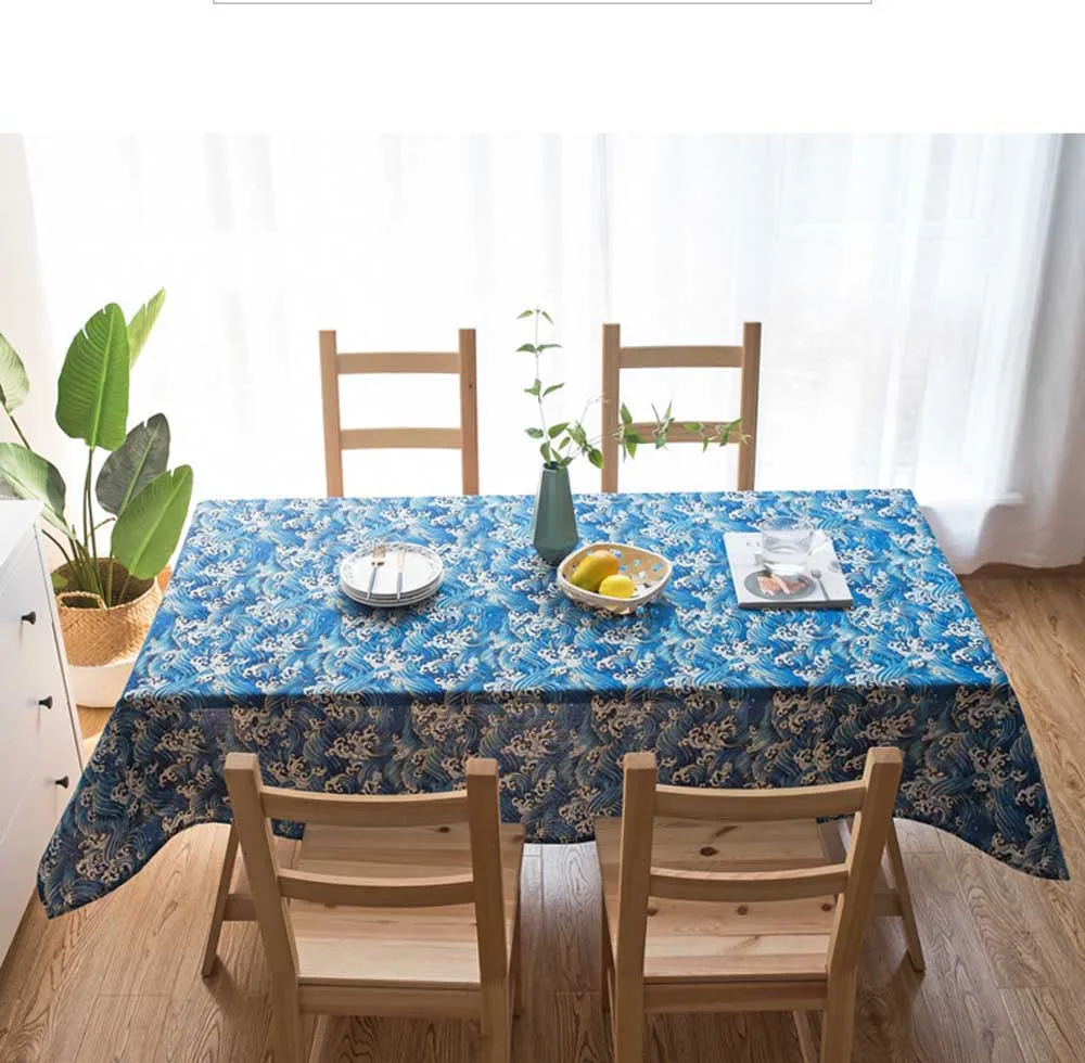 Скатерть прямоугольная с принтом декоративная круглая скатерть для стола