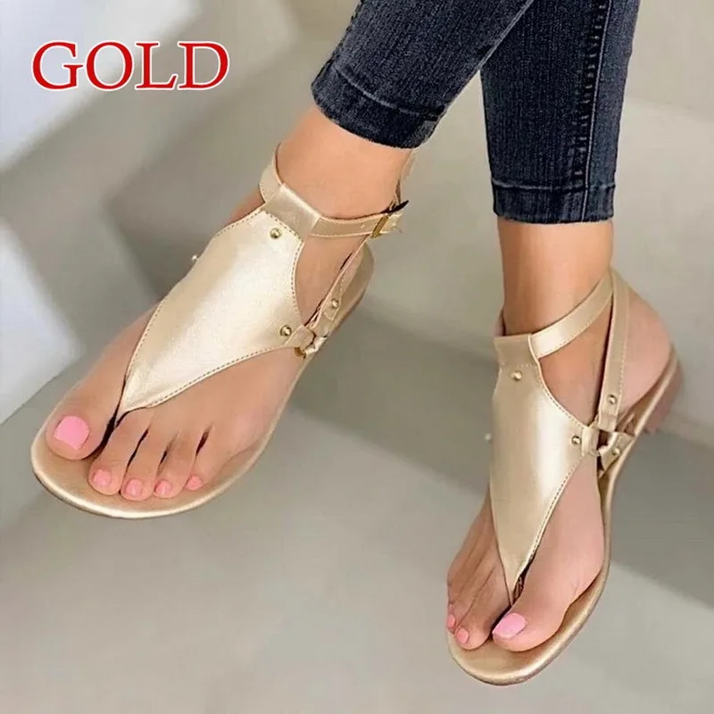 

Women Sandals 2021 Summer Outdoor Beach Flip-flop Sandals Solid Fashion Gladiator Sandals Women Flats Casual Ladies Shoes