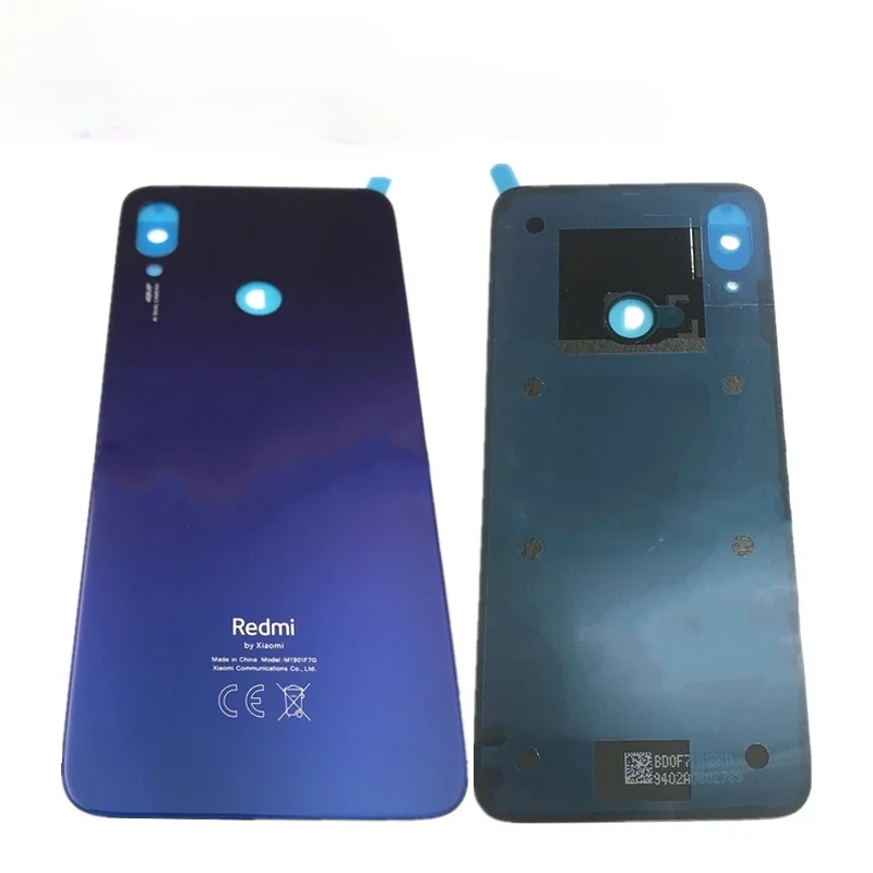 

Крышка батарейного отсека для Xiaomi Redmi Note 7, Задняя стеклянная панель, задняя крышка корпуса для Redmi Note 7 Pro, задняя крышка батарейного отсека
