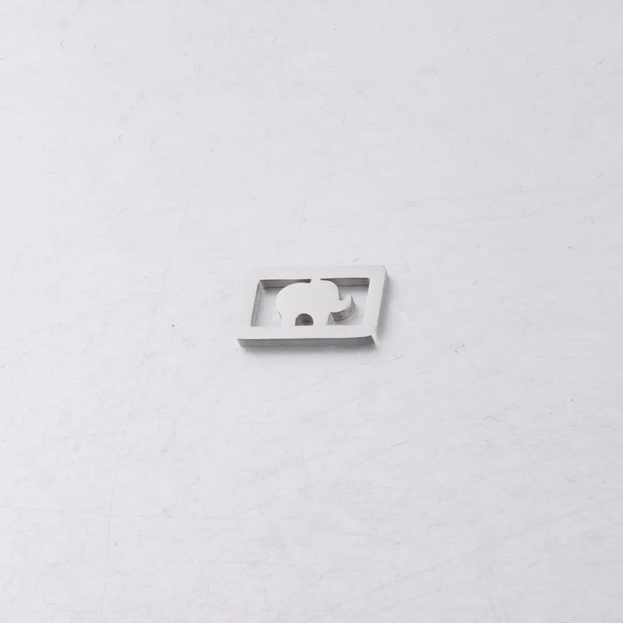 elephant steel Fnixtar Прямоугольник Дерево собака Лапа угол подвески-соединители для DIY плетение браслет Изготовление нержавеющая сталь Зеркальная полировка 20 шт./лот - Окраска металла: elephant steel