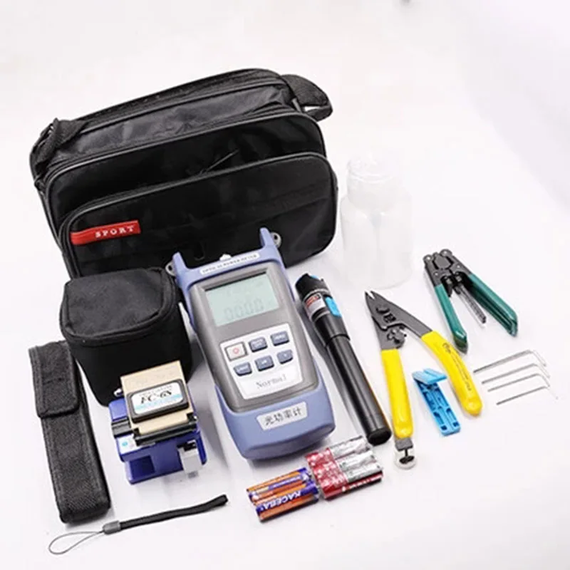 

6 In 1 FTTH Fiber Optic Tool Kit Fibra Optica Herramientas FC-6S Cleaver Miller's Plier Stripper Optical Power Meter VFL 5KM